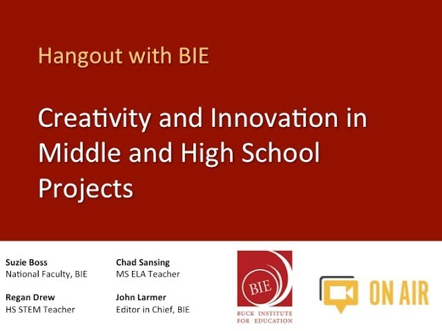 Innovation Video with Creativity in Middle and High School Projects