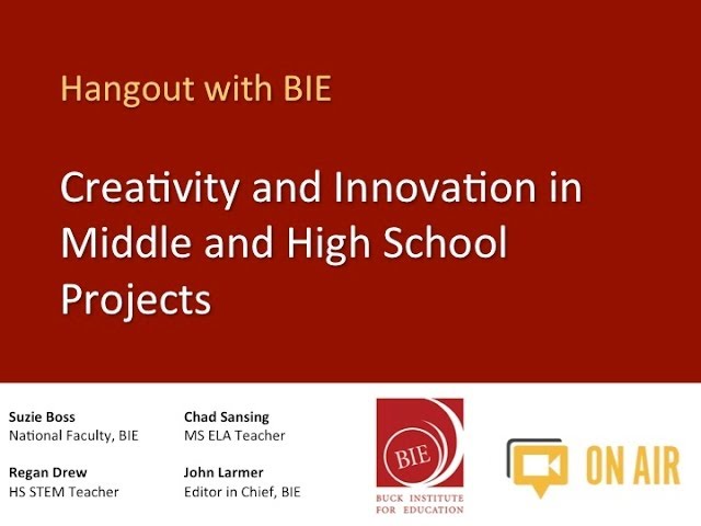 Innovation Video with Creativity in Middle and High School Projects